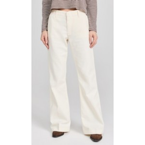 Mid Rise Flared Trousers