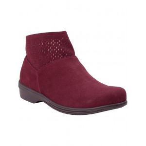 Del Mar Suede Leather Boot Cranberry