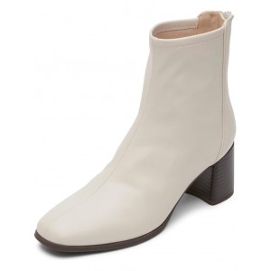 Violetta Stretch Boot Chalk Synthetic