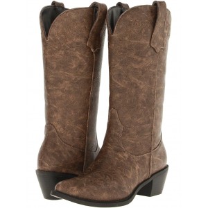 Western Embroidered Fashion Boot Tan