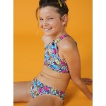 Girls 4-16 Daisy Mood Two Piece Crop Top Bikini Set