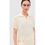Cashmere Mirabelle Relaxed Short Sleeve Polo