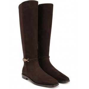 Clive Wide Calf Chocolate Brown Suede