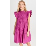 Steph Cotton Flutter Sleeve Tunic Dress