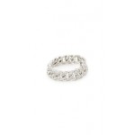 18k Mini Pave Diamond Link Ring