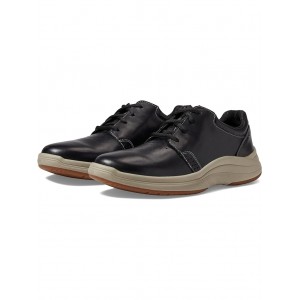Lennox Plain Toe Lace-Up Sneaker Black Smooth