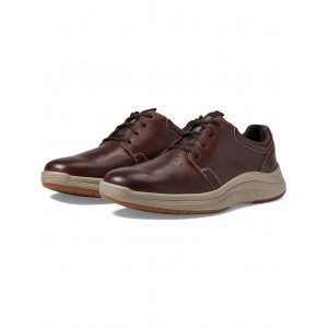 Lennox Plain Toe Lace-Up Sneaker Brown Smooth