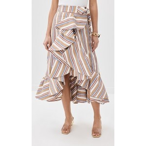 Striped Skirt with Frills