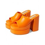 Cagey Heeled Sandal Orange Leather
