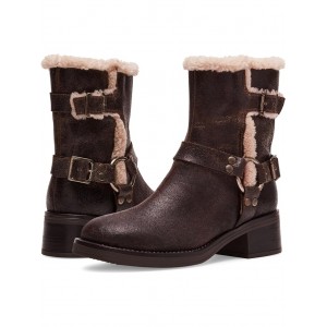 Brixton Boot Brown Distressed Faux Fur