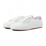 2750 - Nappa Heeltab White/Pink Mauve Leather