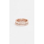 18k Fireworks Gold Diamond Double Band Ring