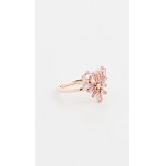 18k Rose Gold Fireworks Small Rounded Pink Sapphire Heart Ring