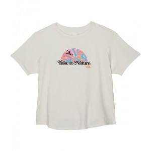 Short Sleeve Graphic Tee (Little Kids/Big Kids) Gardenia White/Super Pink