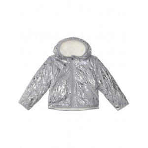 Reversible Shady Glade Hooded Jacket (Toddler) Meld Grey Nature Texture Metallic Print