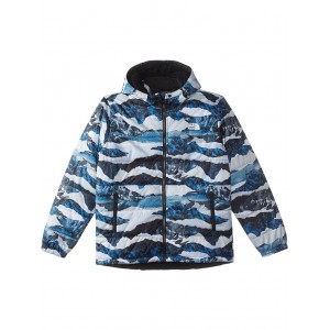 Reversible Mt Chimbo Full Zip Hooded Jacket (Little Kids/Big Kids) Optic Blue Mountain Traverse Print