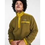 The North Face Royal Arch quilted 1/4 snap fleece in khaki
