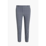 Cropped checked ponte skinny pants
