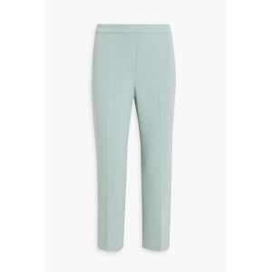 Cropped stretch-crepe tapered pants
