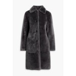 Reversible shearling coat