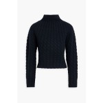Cable-knit wool and cashmere-blend turtleneck sweater