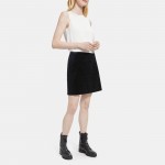 A-Line Mini Skirt in Polka Dot Velvet