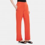 Straight Pull-On Pant in Linen-Blend