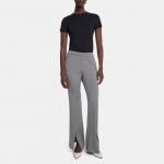 Slit Flared Pant in Double-Knit Jersey
