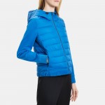 Puffer Jacket in Knit Combo