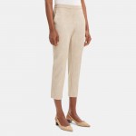 Slim Cropped Pull-On Pant in Knit Ponte