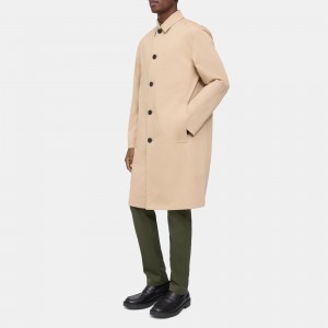 Caban Coat in Stretch Cotton
