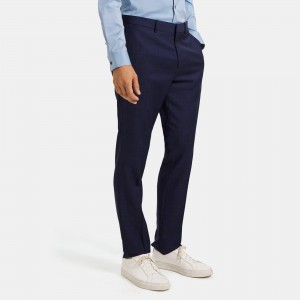 Slim-Fit Suit Pant in Plaid Wool