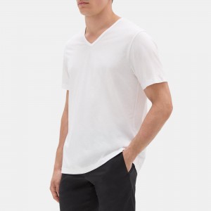 Relaxed V-Neck Tee in Organic Cotton