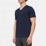Relaxed V-Neck Tee in Pima Cotton