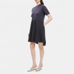 Tiered Tee Dress in Stretch Linen