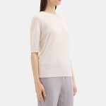 Short-Sleeve Sweater in Cashmere
