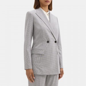 Double-Breasted Jacket in Checked Suiting