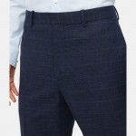 Slim Pant in Checked Wool-Cotton