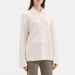Polo Cardigan in Wool-Cashmere
