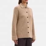 Polo Cardigan in Wool-Cashmere