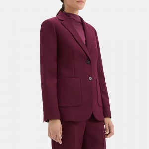 Classic Blazer in Wool-Blend Twill