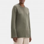 Oversized Crewneck Sweater in Wool-Cashmere