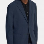 Unstructured Blazer in Printed Performance Knit