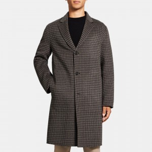 Single-Breasted Coat in Double-Face Wool-Cashmere