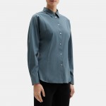 Cinched Shirt in Stretch Cotton