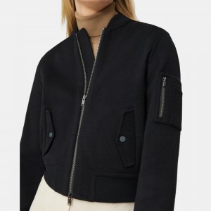 Classic Bomber Jacket in Double-Face Wool-Cashmere