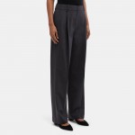 Pleated Relaxed Pant in Stretch Wool