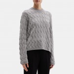 Cable Knit Sweater in Wool-Cashmere