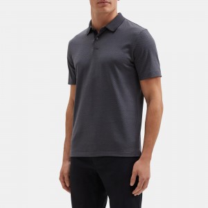 Standard Polo in Cotton-Blend Jacquard