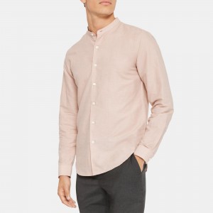 Long-Sleeve Shirt in Cotton-Linen